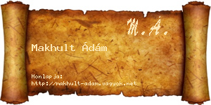 Makhult Ádám névjegykártya